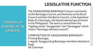 barangay councilor in tagalog|Powers and Duties: Punong Barangay, Sangguniang Barangay .